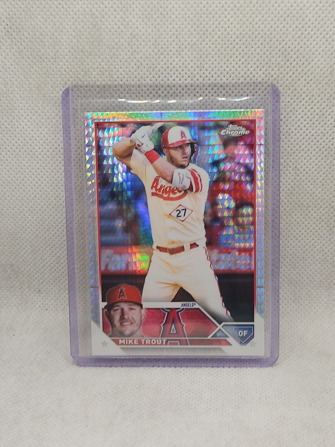 2023 Topps Chrome Mike Trout (Angels) Refractor Card No. 27