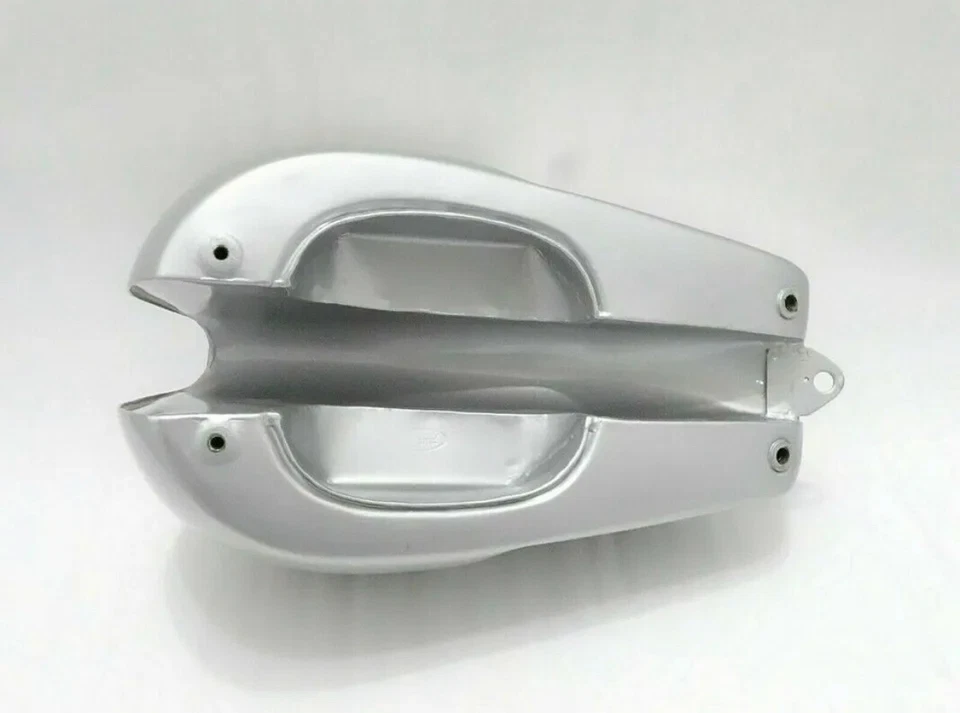 FIT FOR Triumph T120 BONNEVILLE 3.5 Gallon Cherry & Silver Steel Petrol Tank - Image 4 of 4