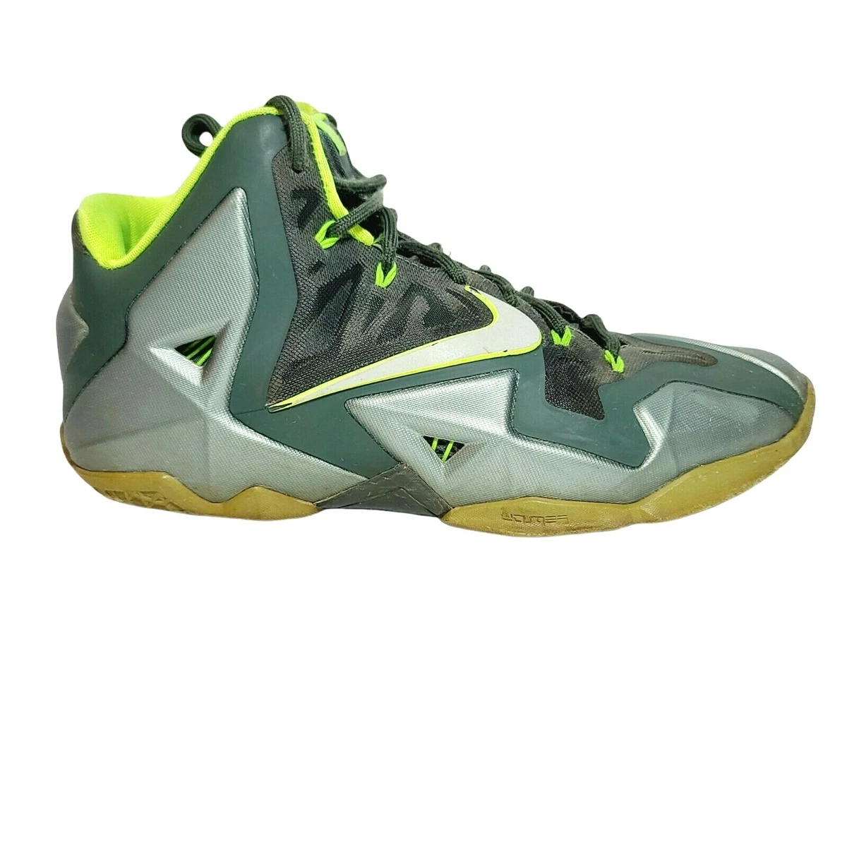 Scarpe da basket verdi Nike Lebron 11 XI Dunkman taglia 9 da uomo 616175 300
