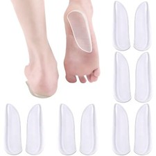 5 Pairs Medial and Lateral Heel Wedge Silicone Insoles Gel Adhesive Shoe Inserts