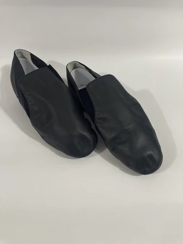 Bloch Dance Men's Elasta Bootie Leather and Elastic Split Sole Jazz Shoe Black 3