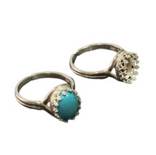 ZDP USA - 10x8mm Quality Cast Sterling Silver 925 Adjustable Blank Ring Setting