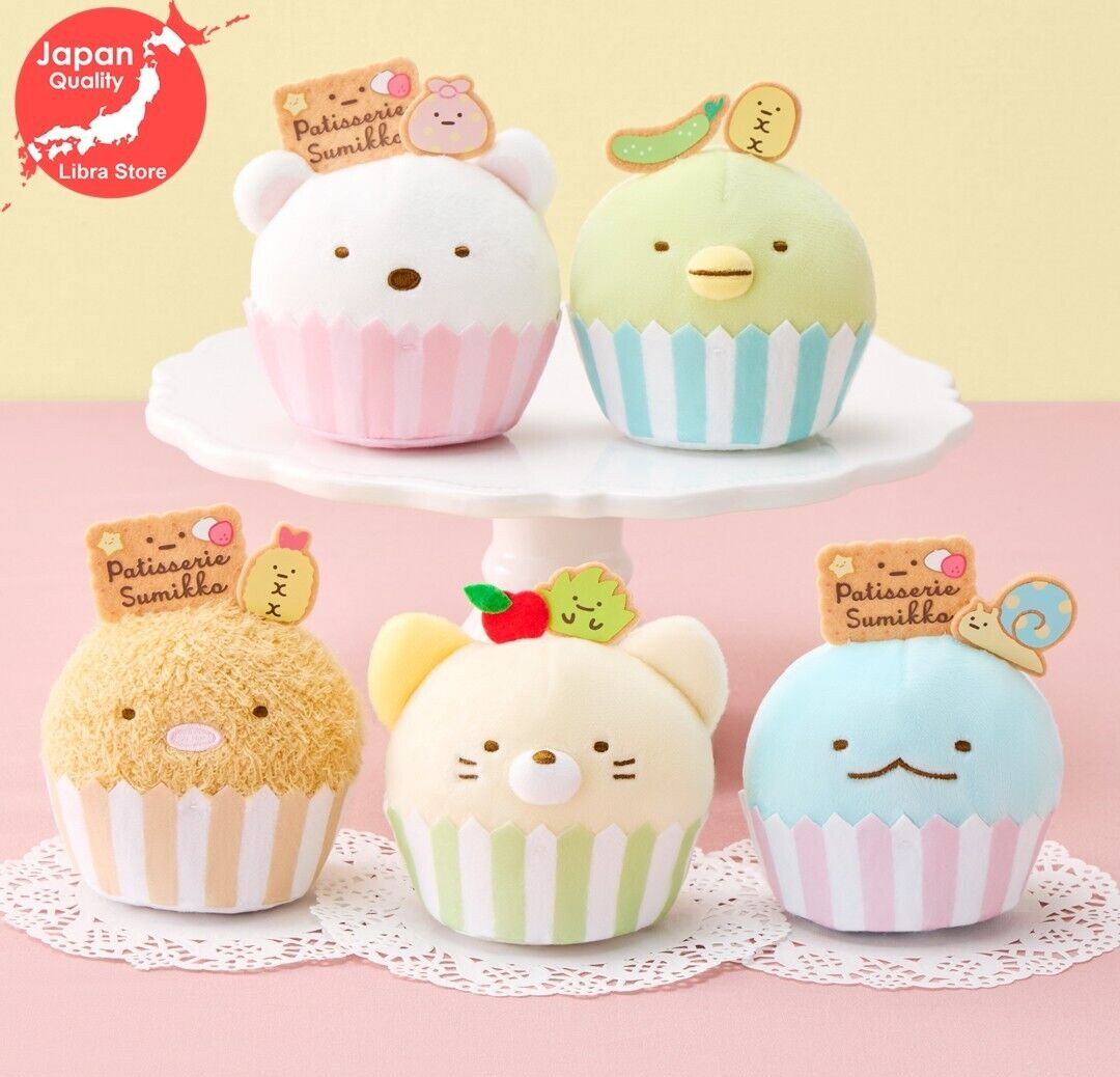 Set De 5 Mascotas De Pastelito Sumikko Gurashi Sweet Time Kuji 2024 De JAPÓN
