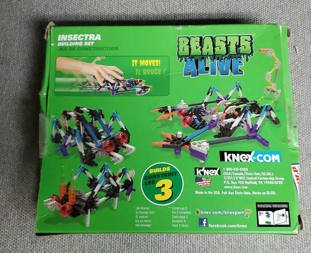 Insectra K'NEX Beasts Alive Building Set, 34481 Complete 138