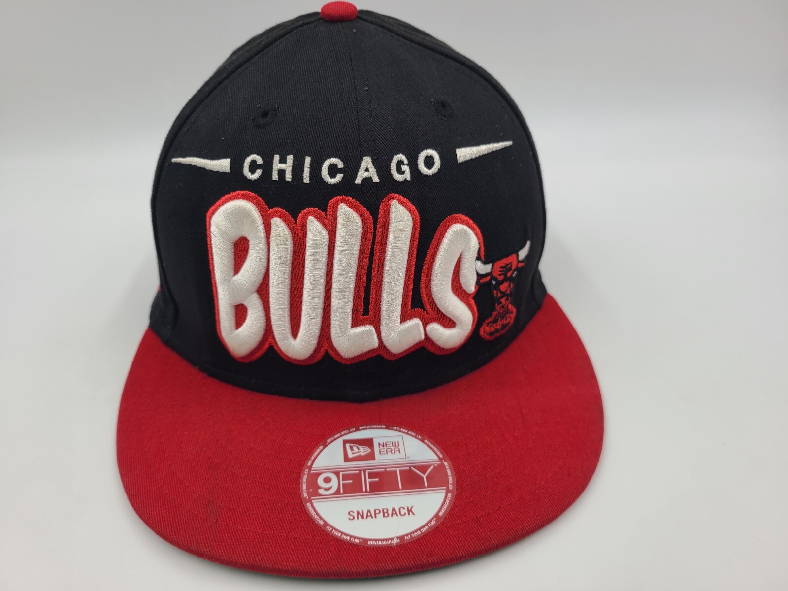 Chicago Bulls New Era 9Fifty Hardwood Classics Snapback Hat Cap NBA Black Red