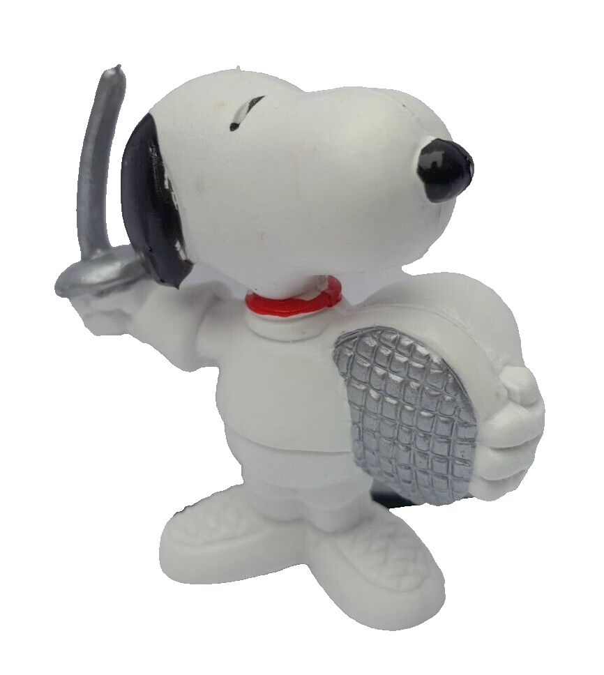 VTG 1984 SNOOPY OLYMPIC FENCING FIGURINE By DETERMINED PRODUCTIONS