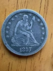 1857 Seated Liberty Quarter