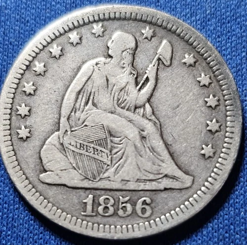 1856 Seated Liberty Quarter - Great Condition, Original Look.