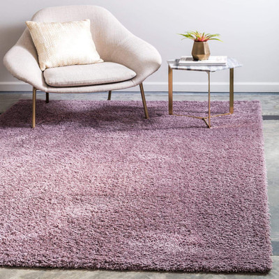 Unique Loom Studio Solid Shag Collection Urban Modern Super Soft Plush Area Rug