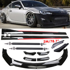 For Scion Frs Fr-s Front Bumper Lip Side Skirt Rear Lip Glossy Black Red Body K