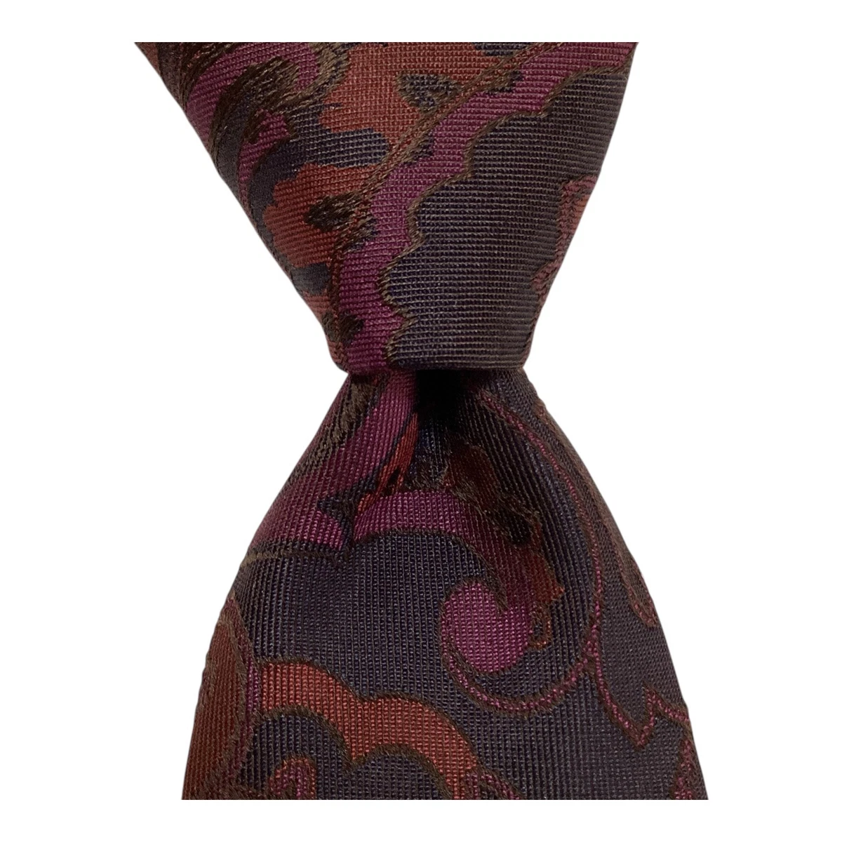 Cravate HUGO BOSS 100% Soie - Homme - Made In Italy - Violet Rayé - Neuf Sans étiquette