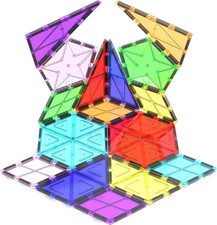 PicassoTiles Magnetic Building Block Set Geometry Shape Magnet Tiles Constructio