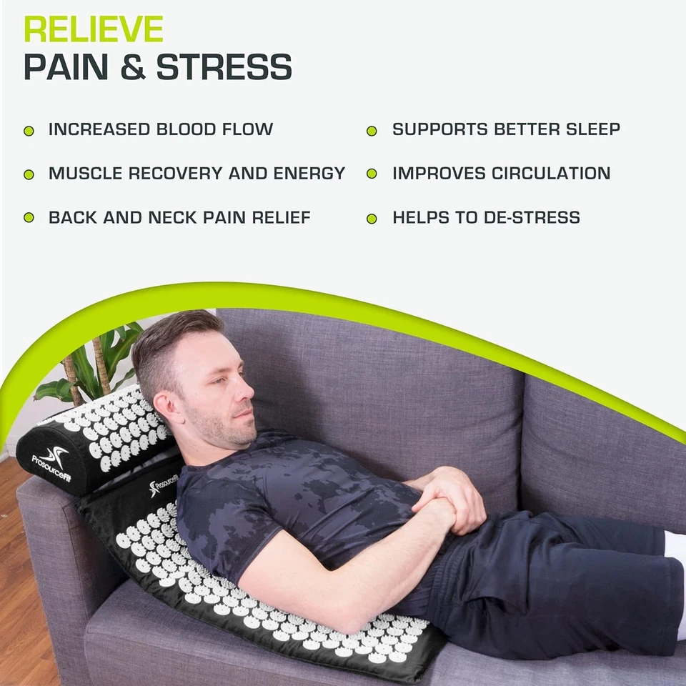 ProsourceFit ProSource Acupressure Mat and Pillow Set for Back/Neck Pain Relief - Image 4 of 4