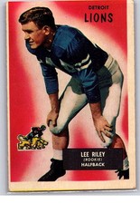 1955 Bowman #21 Lee Riley RC Rookie Card Vintage Detroit Lions. rookie card picture