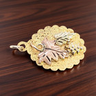 ESTATE SOLID 10K 12K BLACK HILLS TRI-COLOR GOLD LEAF GRAPE PENDANT BH JCO #7905 — photo 3