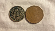 lot of 2 - 1923 Chile 5 Centavos & 2006 50 Pesos Coin