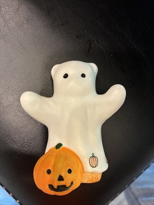 Lucy & Me Halloween Ghost Spook Bear Trick or Treat Pumpkin Lucy Rigg ENESCO '85
