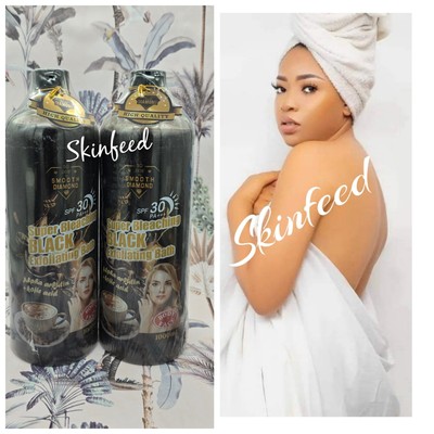 X2 Smooth Diamond Super Bleaching Black Exfoliating Bath 1000ml (Whitening 2 Pcs