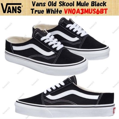 Vans Old Skool Pantolette Schwarz True White VN0A3MUS6BT Herren Gr.