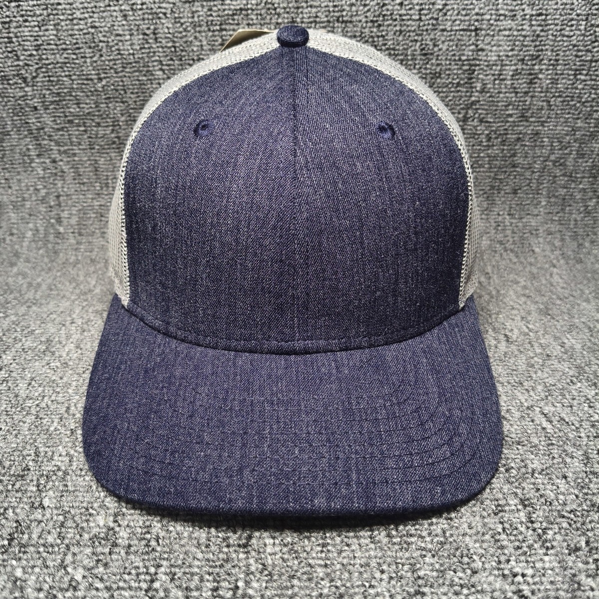 The Game Trucker Hat Snapback Cap Navy Blue Gray Mesh Back