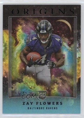 2023 Panini Origins Rookies Holo Turquoise 13/49 Zay Flowers #111 Rookie RC 11f0