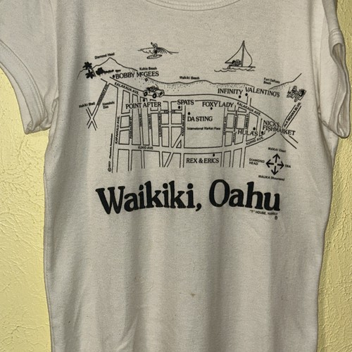 ✨Authentic 1970 T House Hawaiian Tee Shirt Of Old Waikiki Oahu Bar District XS/S