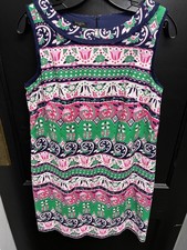 Ladies Talbots Petites Coloful Printed Sleeveless Dress - Size 10P
