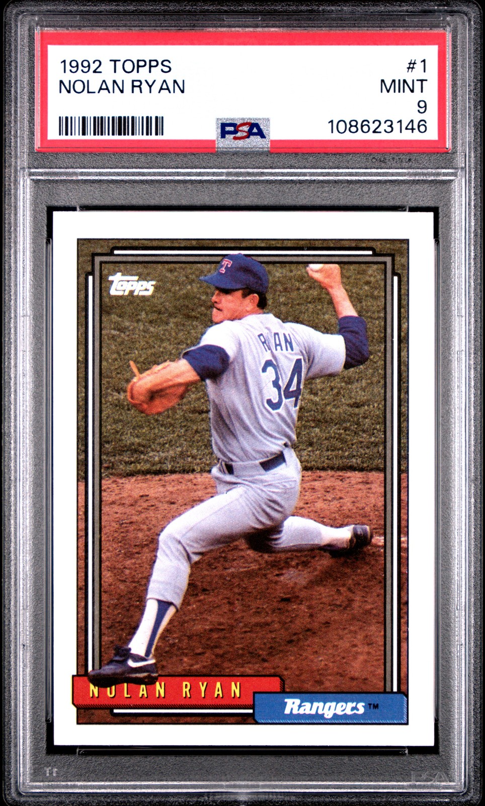 1992 TOPPS #1 NOLAN RYAN PSA 9
