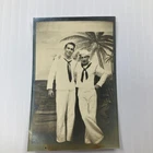 WWII Era Sailor Snapshot Photo Two Men in Uniform Studio Portrait