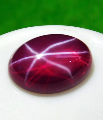 9.55 Ct Natural 6 Rays Red Star Ruby Cabochon Certified Loose Gemstone