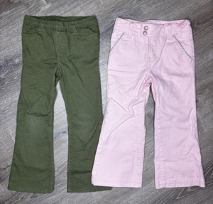 Levi's Girls Pink Denim Snap Button Jeans Carter's Green Flare Leg Pant 4T