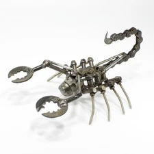 Scorpion Upcycled Metal Art Welded Steampunk Recycled Welded Steel Scrap 7.5"