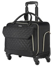 VEVOR Laptop Notebook Trolley Aktenkoffer Notebooktasche 45x23x47cm Schwarz/Gold