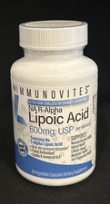 IMMUNOVITES Stabilized R-Alpha Lipoic Acid  True  600mg per Serving  High