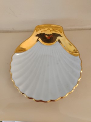Royal Worcester Form 52 Größe 3 Porzellan Schale, 24k Gold. Vintage 