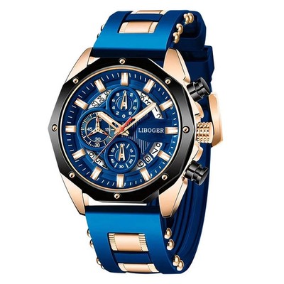 Big Self Winding Sport Watch. Day Month Date Waterproof Mens Watch Great Gift BL