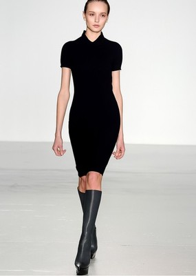 $1,890.00 Jil Sander Grey Leather Knee-High Platform Boots (Raf Simons)