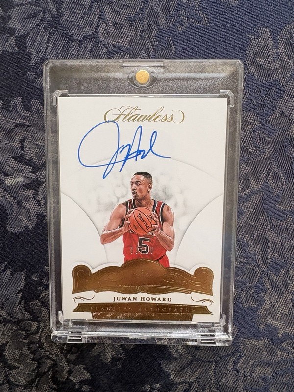 JUWAN HOWARD 2017-18 Flawless Gold Auto Card 09/10 SP WASHINGTON BULLETS “FAB 5”