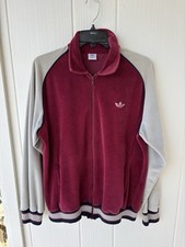 Adidas  Vintage 1980s Trefoil Tracksuit Men's Maroon Large  READ 