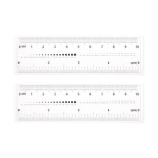 2Set Film Ruler 4 Inch 0.5mm Scale PET Flexib...
