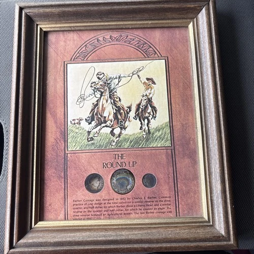 The Round Up  - Barber Silver Coin Collection  -Half Dollar - Quarter - Dime