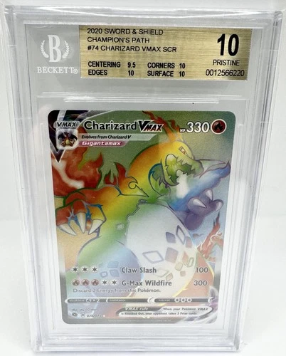 2020 Sword & Shield Champion's Path #74 Charizard Vmax SCR BGS 10
