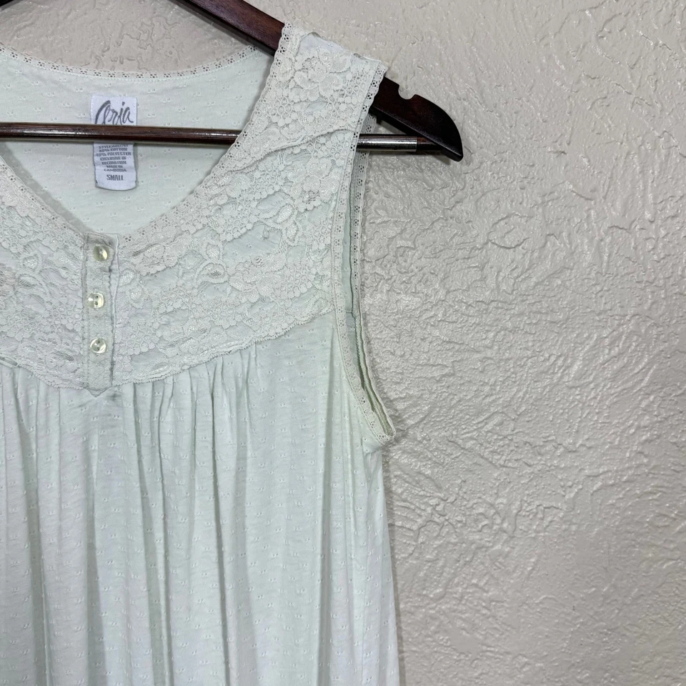 De Colección Aria Cottagecore Camisón Vestido para Dormir Pequeño Algodón Pastel Encaje Trad Country Foto 3 de 4