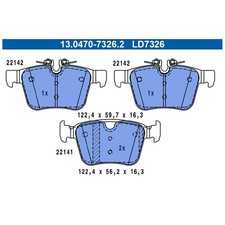 Satz Bremsbeläge Bremsklötze hinten für Jaguar E-Pace X540 F-Pace X761 | 2450