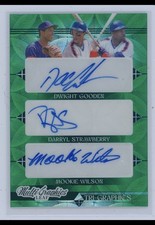 2023 Leaf Multi-Graphics Gooden/Strawberry/Mookie Wilson 1/2 MTG-6