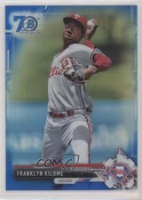 2017 Bowman Draft Chrome Blue Refractor 70th Anniversary Franklyn Kilome sh7