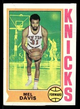 1974-75 Topps Basketball Card #43 Mel Davis