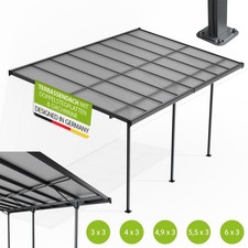 Terrassenüberdachung Terrassendach Überdachung Sonnenschutz Aluminium Juskys®