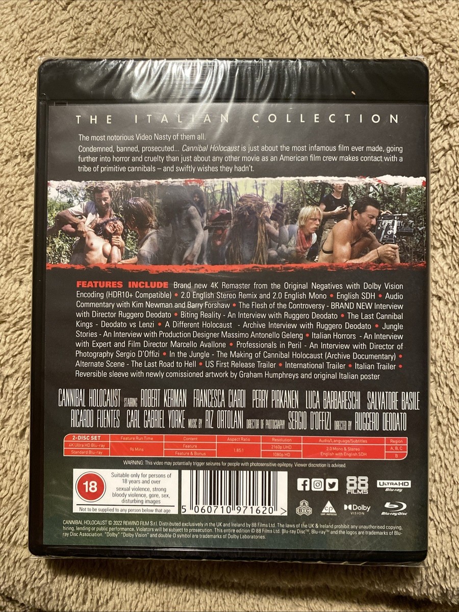 Cannibal Holocaust (Ultra HD, 1980) Brand New Sealed