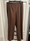 Katherine Kelly Brown Wool Dress Pants Trousers Flared Hem Pockets Stretch Sz 14 — photo 2